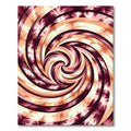 Crimson Orange Tie Dye Swirl Rug