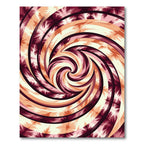 Crimson Orange Tie Dye Swirl Rug