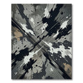 Monochrome Charcoal Ink Splash Abstract Rug