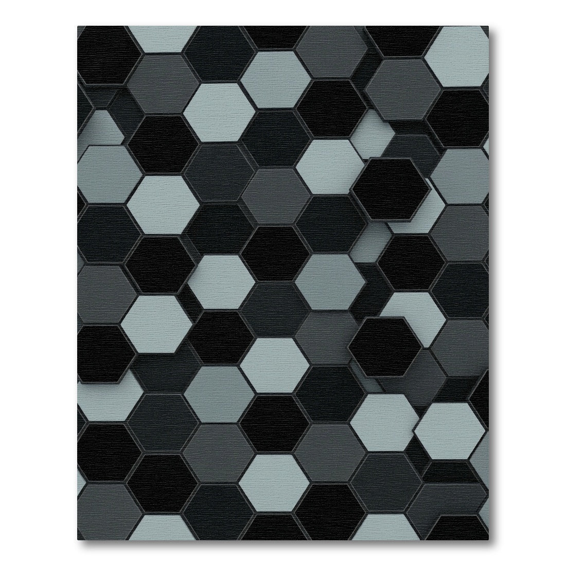 Monochromatic Hexagon Tiling Rug