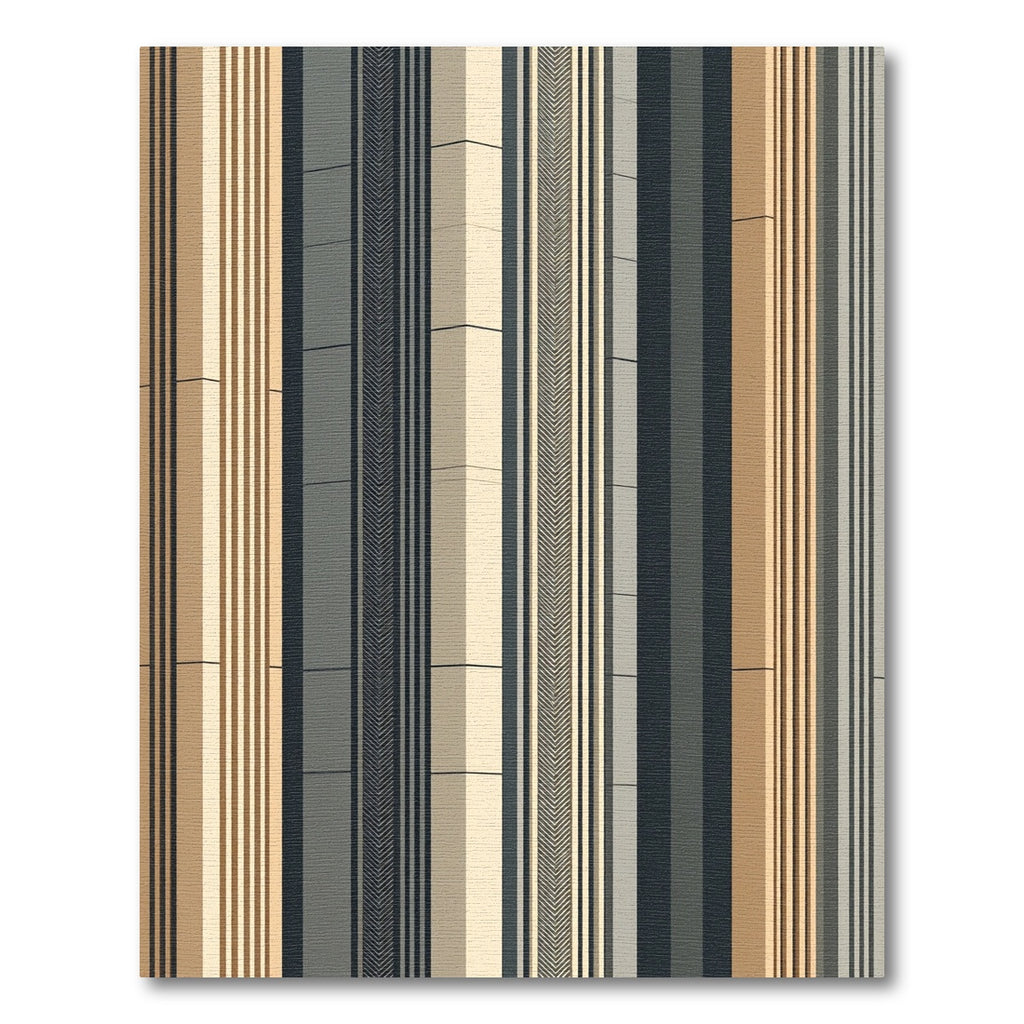 Modern Vertical Stripe Chevron Rug