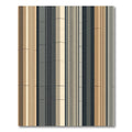 Modern Vertical Stripe Chevron Rug