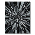Monochrome Abstract Sharp Geometric Shards Rug
