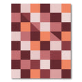 Terracotta Peach Geometric Blocks Rug