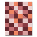 Terracotta Peach Geometric Blocks Rug