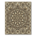 Golden Floral Mandala Serenity Rug