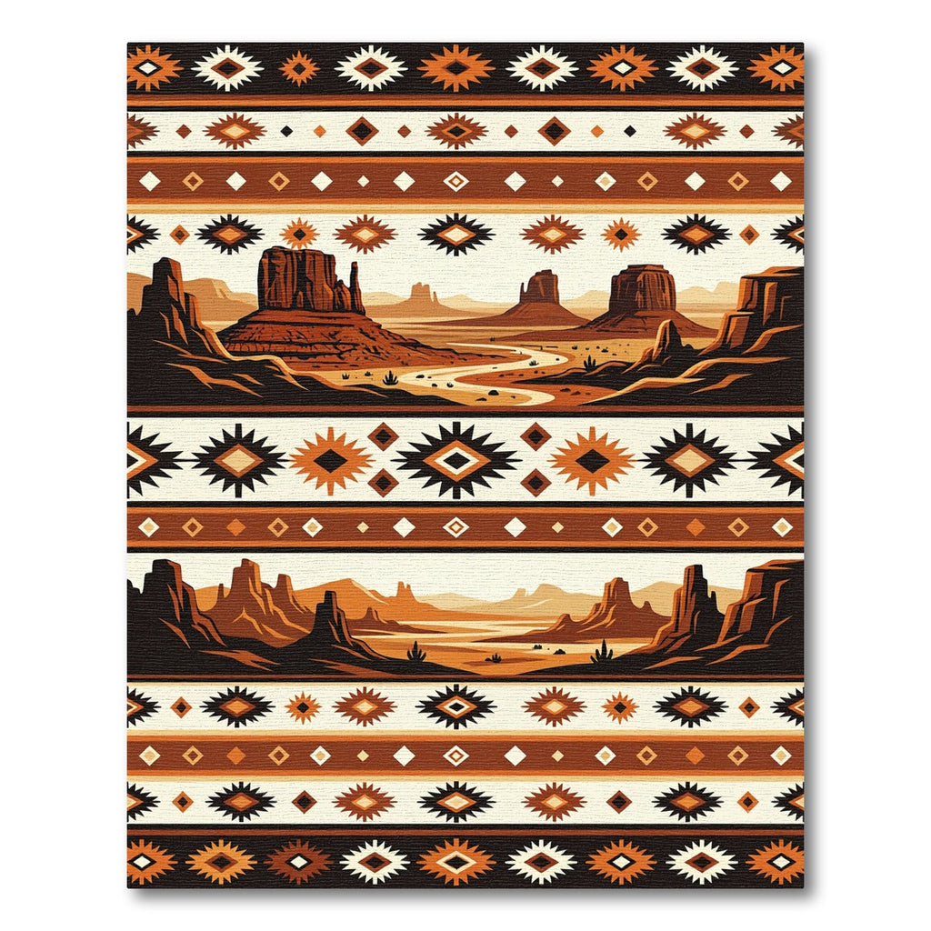 Southwestern Desert Landscape Ethnic Rug