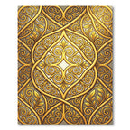 Gilded Baroque Swirls Golden Foliage Rug