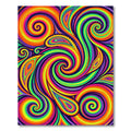 Vibrant Neon Swirl Psychedelic Wave Rug
