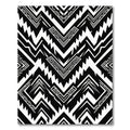 Bold Monochrome Geometric Chevron Abstract Rug