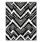 Bold Monochrome Geometric Chevron Abstract Rug