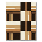 Earthy Tone Geometric Block Rug