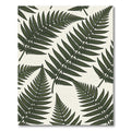 Deep Forest Green Fern Fronds Rug