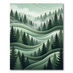 Evergreen Forest Rolling Hills Rug