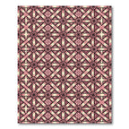 Rose Pink Geometric Lattice Floral Rug