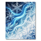 Arctic Winter Snowflake Swirl Rug