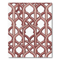 Blush Interlocking Arch Lattice Geometric Rug