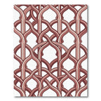 Blush Interlocking Arch Lattice Geometric Rug