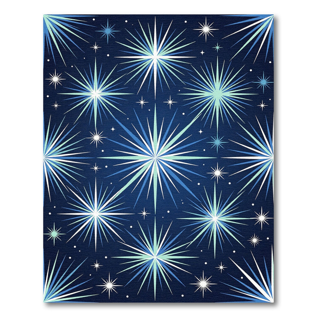 Celestial Starburst Mid Century Modern Rug