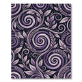 Purple Swirl Floral Vine Swirls Rug