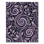 Purple Swirl Floral Vine Swirls Rug