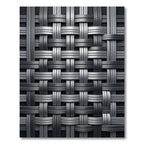Industrial Silver Interlocked Metallic Weave Rug