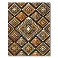 Aztec Sun Pyramid Tribal Diamond Rug