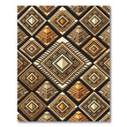 Aztec Sun Pyramid Tribal Diamond Rug