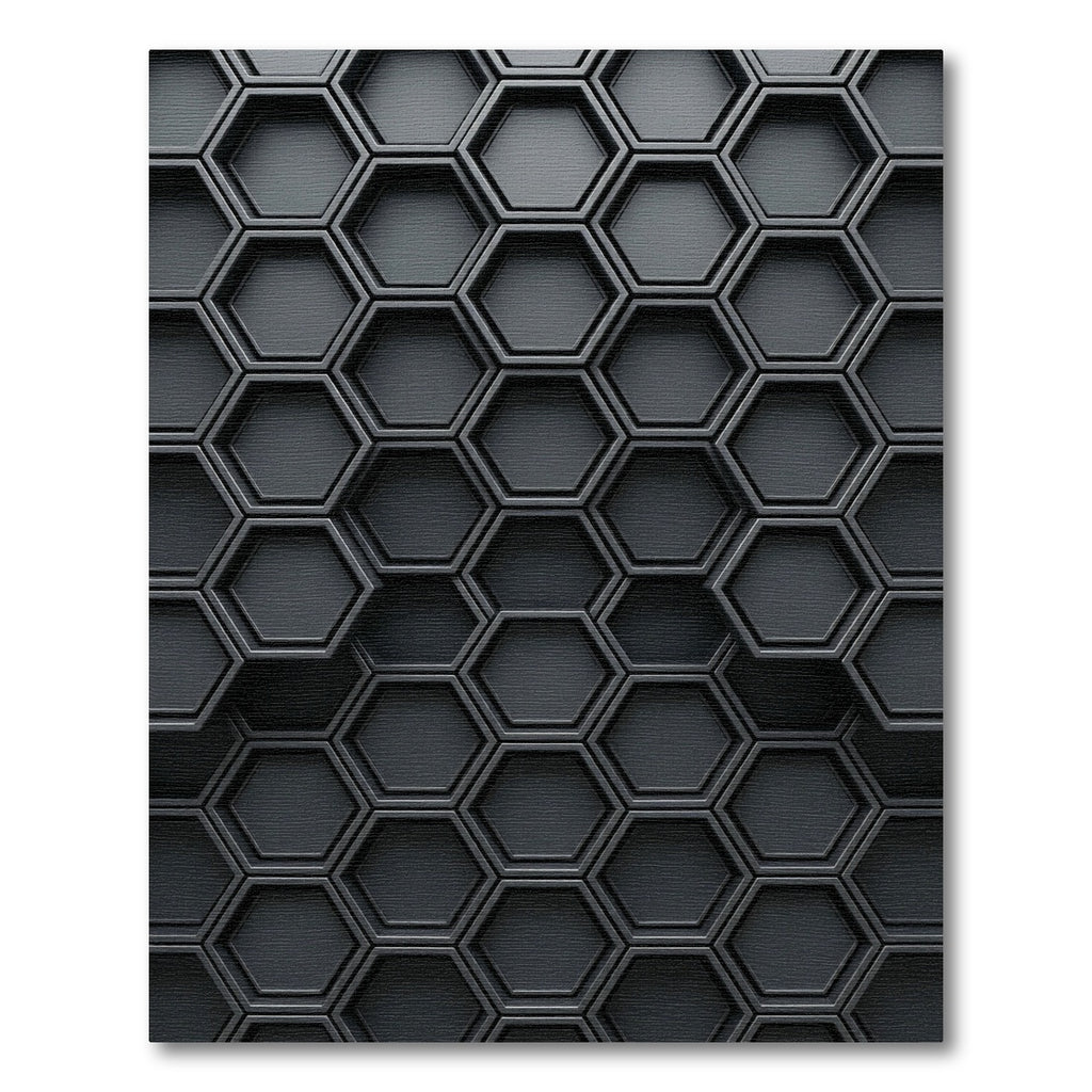 Dark Slate Gray Hexagonal Grid Rug