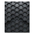 Dark Slate Gray Hexagonal Grid Rug