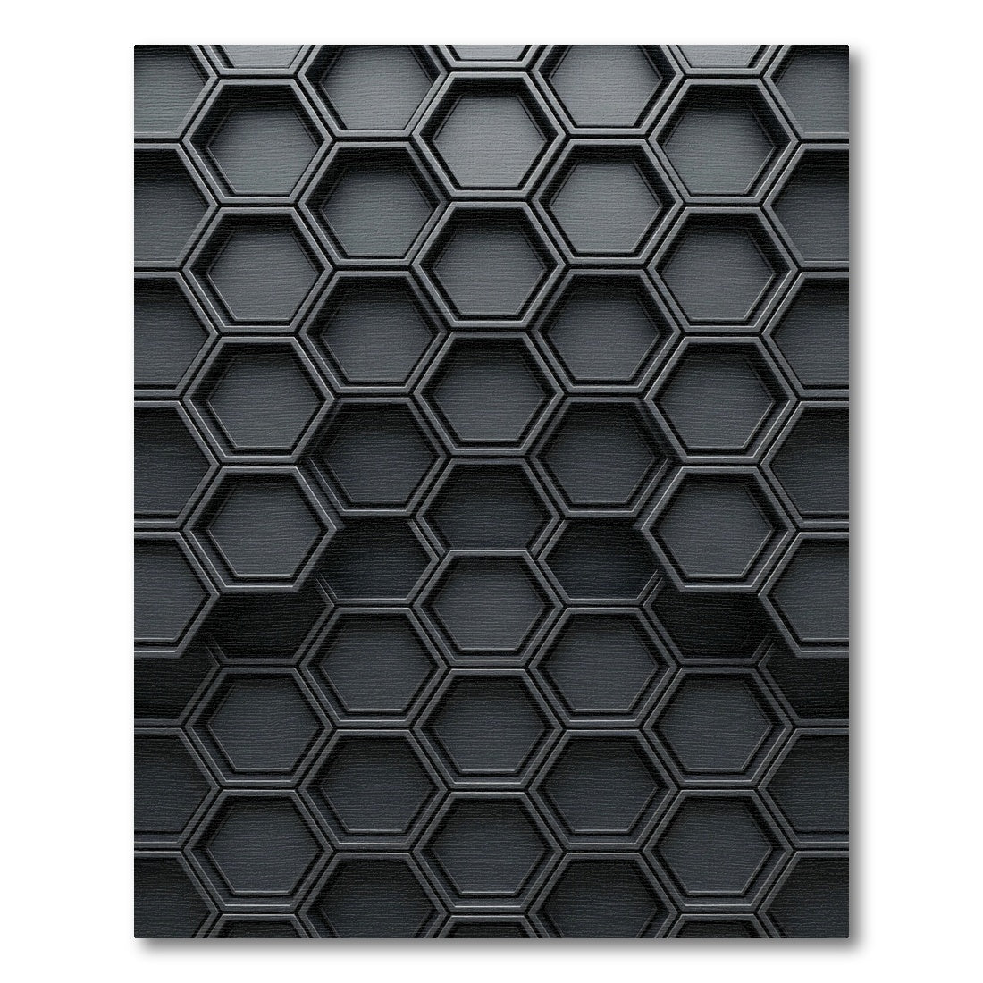 Dark Slate Gray Hexagonal Grid Rug