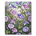 Enchanting Lavender Morning Glory Botanical Rug