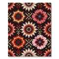 Red Pink Bloom Ikat Floral Rug
