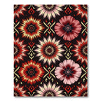 Red Pink Bloom Ikat Floral Rug