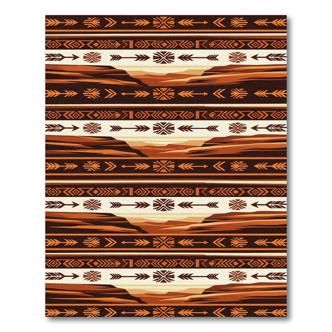 Terracotta Arrow Canyon Landscape Rug