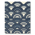 Indigo Japanese Wave Arch Rug