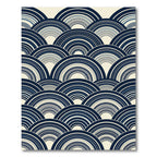 Indigo Japanese Wave Arch Rug