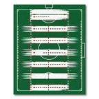 Emerald Field Line Athletic Graphic Rug