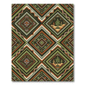 Earthy Southwestern Geometric Succulent Diamond Grid Rug