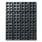 Monochromatic Industrial Grid Structural Abstract Rug