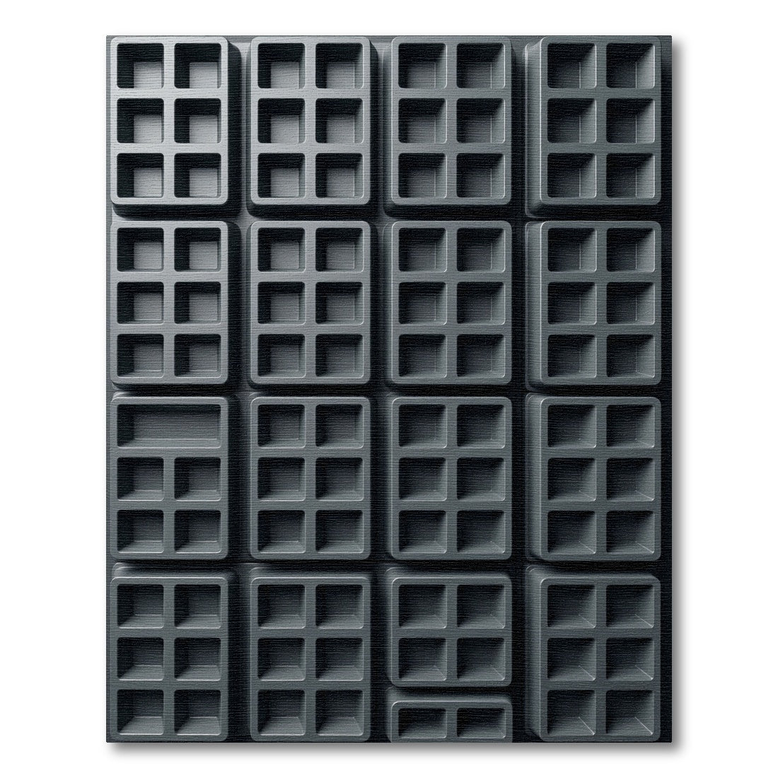 Monochromatic Industrial Grid Structural Abstract Rug