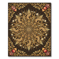 Golden Pomegranate Paisley Floral Medallion Rug