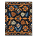 Geometric Earthy Floral Tropical Leaf Rug