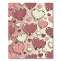 Romantic Blush Pink Heart Collage Rug