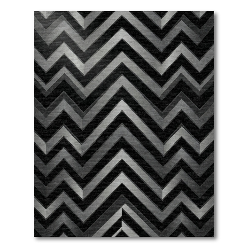 Cool Gray Chevron Zigzag Rug