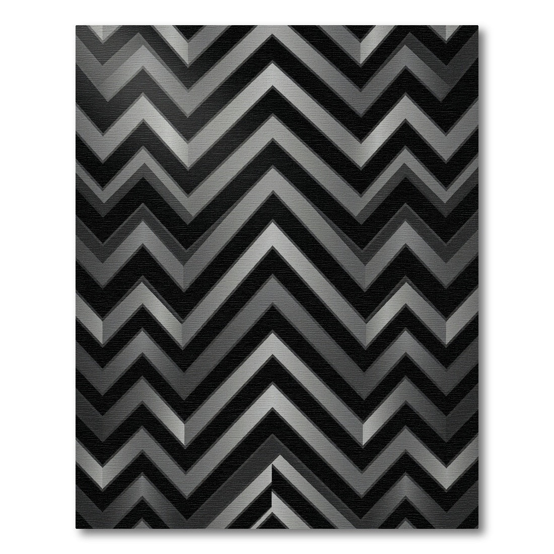 Cool Gray Chevron Zigzag Rug