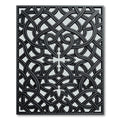 Intricate Black Interlocking Knot Rug