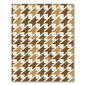 Brown Houndstooth Geometric Mid Century Modern Rug