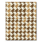 Brown Houndstooth Geometric Mid Century Modern Rug