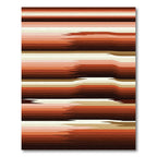 Earthy Terracotta Sunset Gradient Striped Area Rug